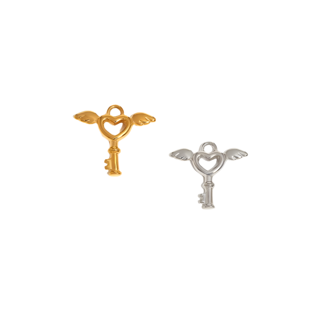 Heart Key Charm