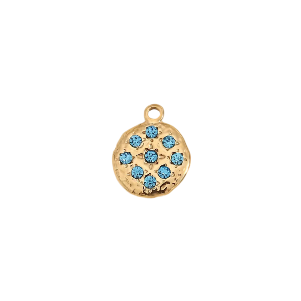 Sparkly blue spot charm