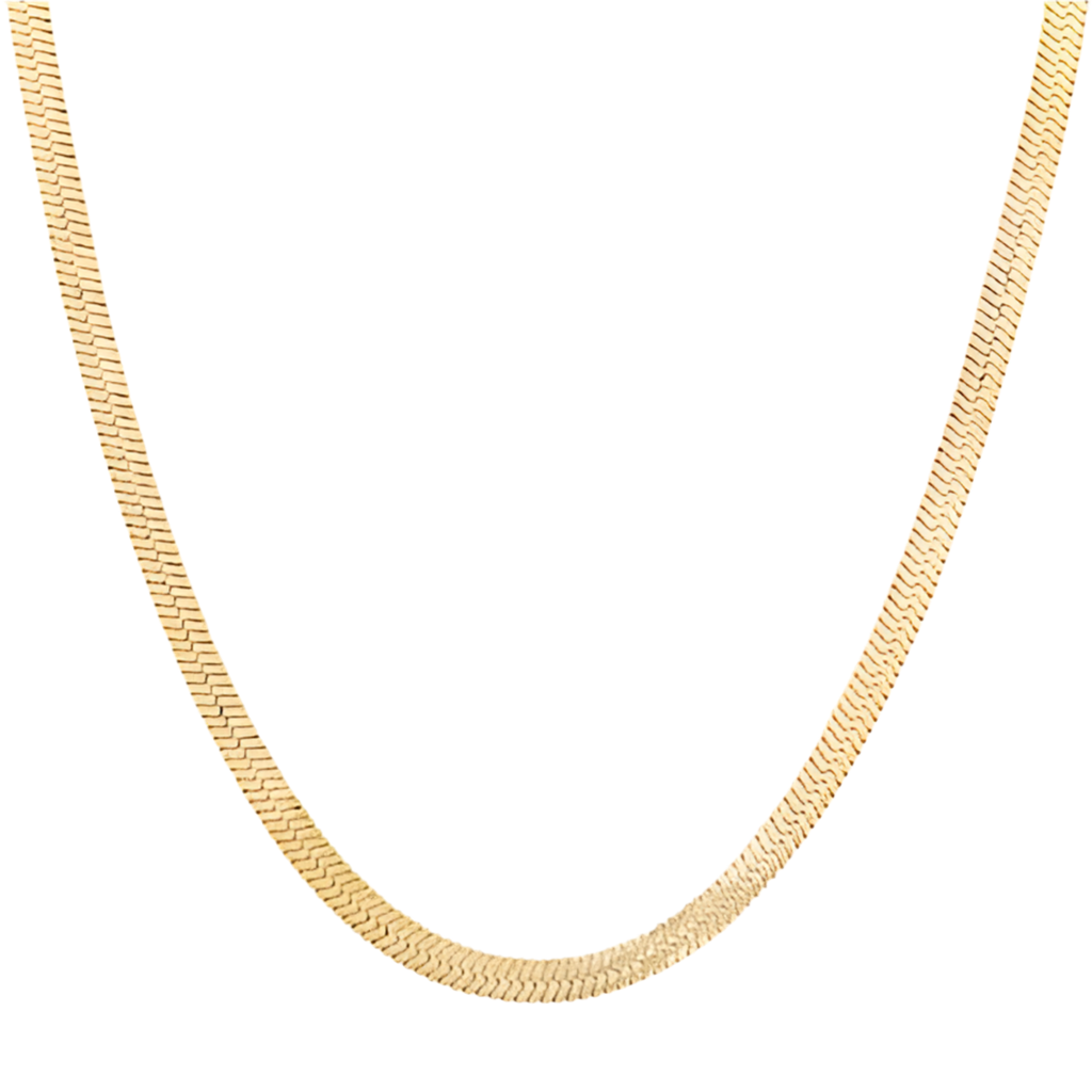 Gold Herringbone Necklace